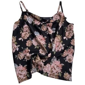 Torrid Womens Dark Romantic Floral Cami Sleeveless Blouse Top Size 00 or M/L‎